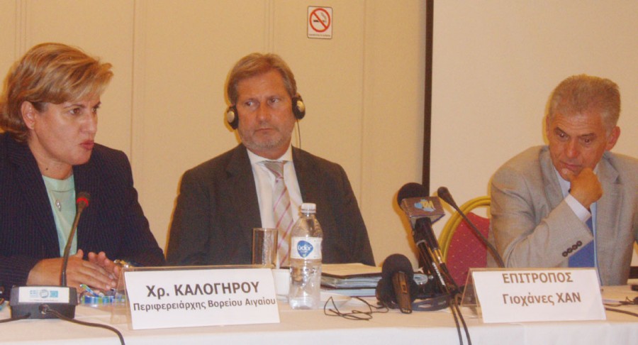 Ο αρμόδιος Επίτροπος για την Ευρωπαϊκή Περιφερειακή Πολιτική στη Λέσβο
